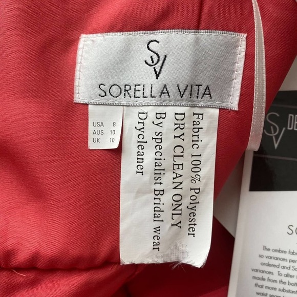 Sorella Vita Maid Your Way Dress size 8 Coral Ombre Convertible Bridesmaid NWT - Picture 10 of 12
